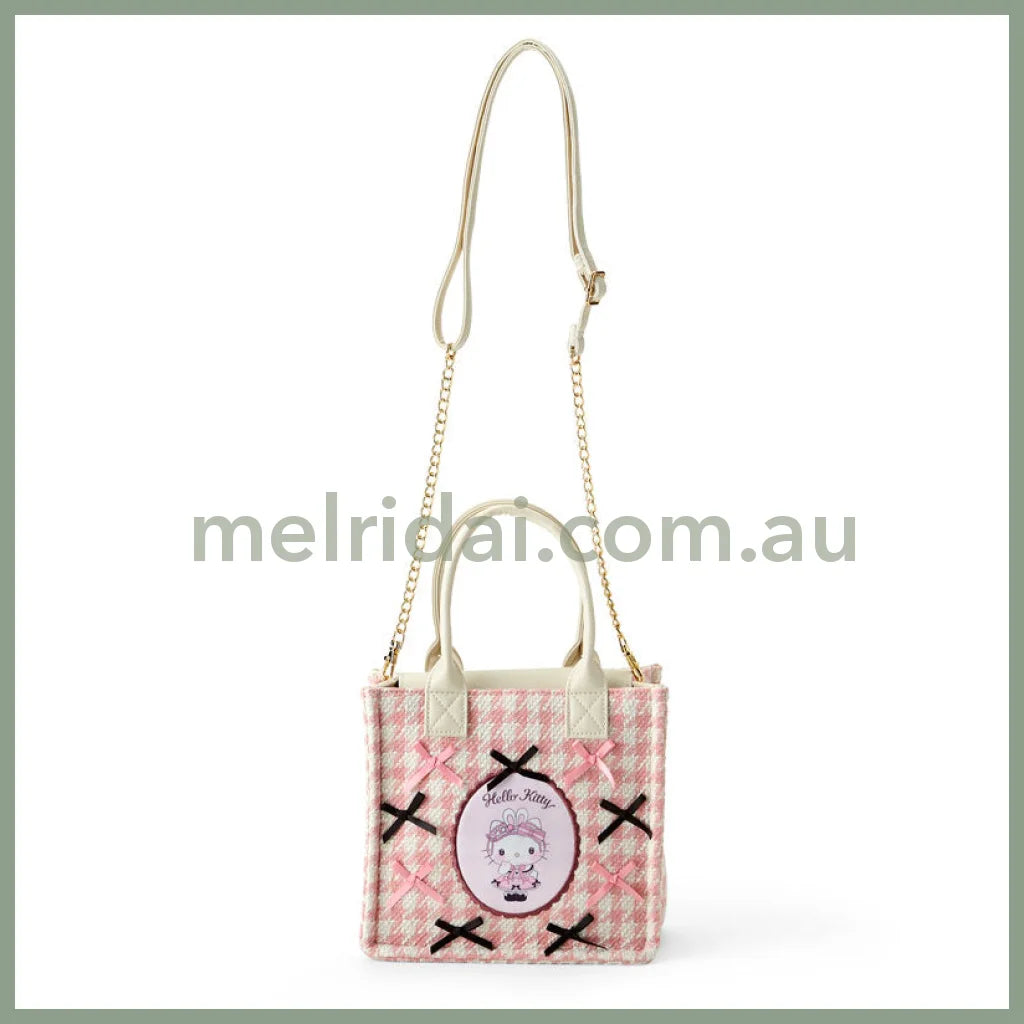 Sanrio | Hello Kitty 2-Way Mini Tote Bag/Shoulder Bag/Handbag 21×10×19Cm (Dream Ribbon)