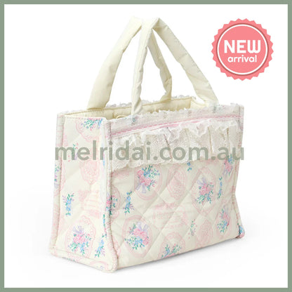 SANRIO | Hello Kitty 2 Way Tote Bag 230×110×175mm (White Frill Design)