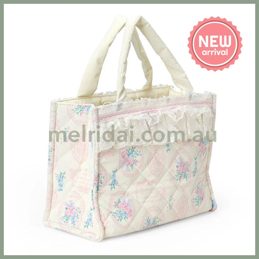 SANRIO | Hello Kitty 2 Way Tote Bag 230×110×175mm (White Frill Design)