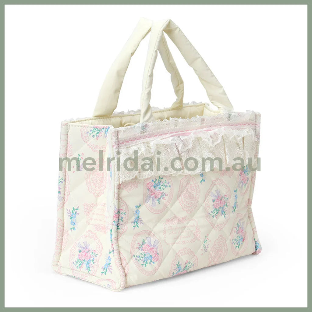 SANRIO | Hello Kitty 2 Way Tote Bag 230×110×175mm (White Frill Design)