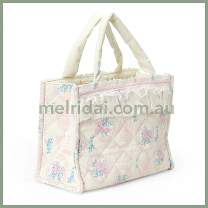 SANRIO | Hello Kitty 2 Way Tote Bag 230×110×175mm (White Frill Design)