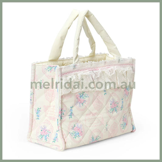 SANRIO | Hello Kitty 2 Way Tote Bag 230×110×175mm (White Frill Design)