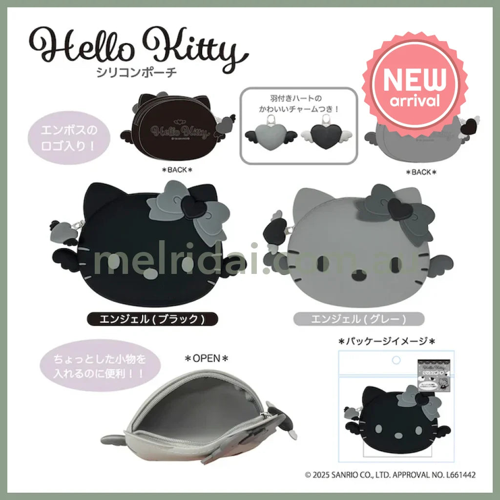 SANRIO | Hello Kitty 3D Silicone Pouch 100×160×28mm (Black Angel)