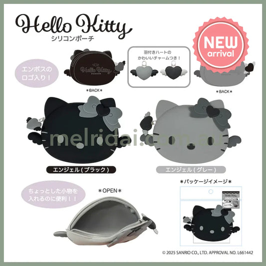 SANRIO | Hello Kitty 3D Silicone Pouch 100×160×28mm (Black Angel)