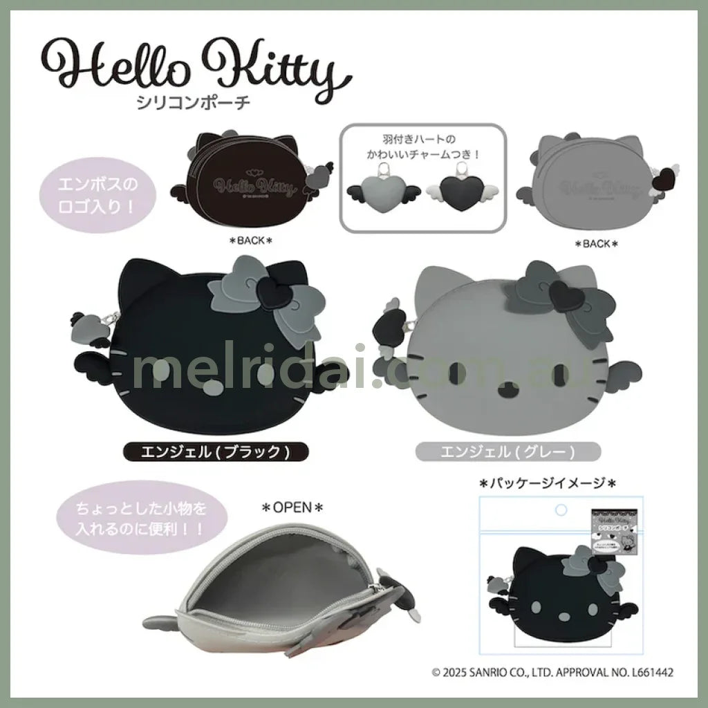 SANRIO | Hello Kitty 3D Silicone Pouch 100×160×28mm (Grey Angel)