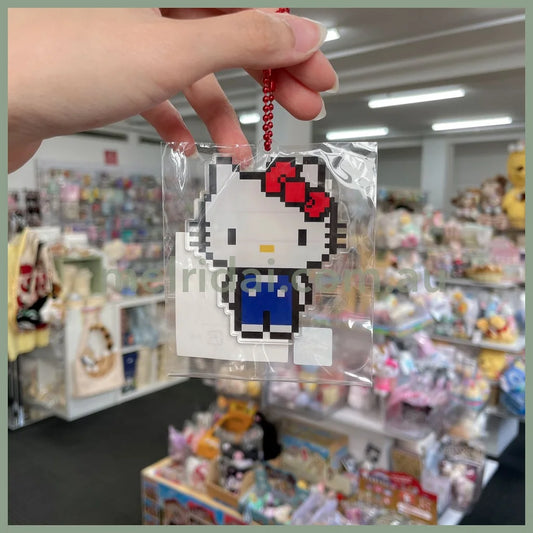 Sanrio | Hello Kitty 50Th Anniversary Acrylic Name Tag Keychain (Pixel Art)