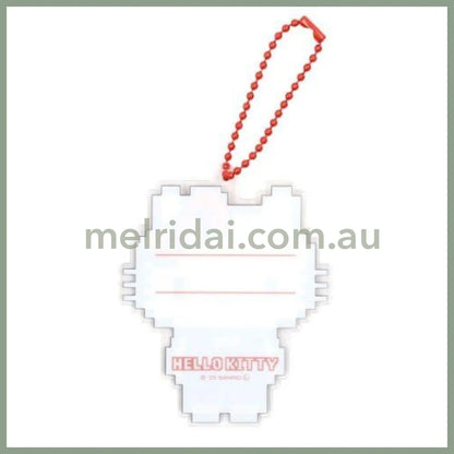 Sanrio | Hello Kitty 50Th Anniversary Acrylic Name Tag Keychain (Pixel Art)