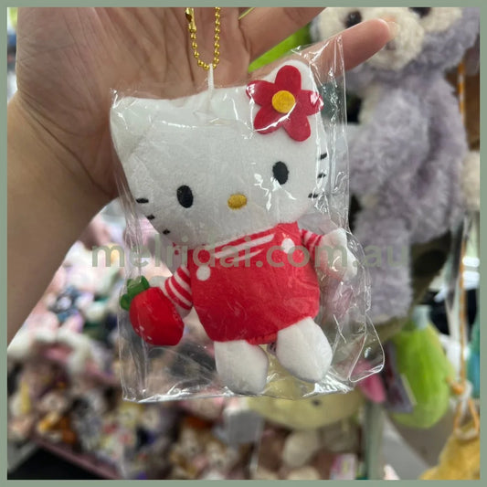 Sanrio | Hello Kitty 50Th Anniversary Limited Edition Mascot Holder Plush Keychain (Strawberry)