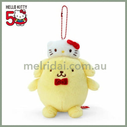 Sanrio | Hello Kitty 50Th Anniversary Mascot Holder Keyring Approx.16Cm 50 // Pom Purin