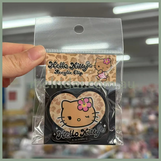 SANRIO | Hello Kitty Acrylic Clip H110×W70×D15mm (Leopard)