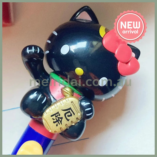 SANRIO | Hello Kitty Action Mascot Ballpoint Pen 0.7mm Black 30×170mmΦ10.5mm (Maneki Lucky Cat Black)