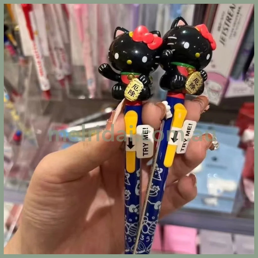 SANRIO | Hello Kitty Action Mascot Ballpoint Pen 0.7mm Black 30×170mmΦ10.5mm (Maneki Lucky Cat Black)
