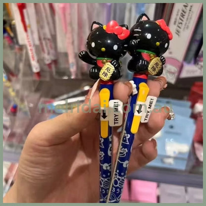 SANRIO | Hello Kitty Action Mascot Ballpoint Pen 0.7mm Black 30×170mmΦ10.5mm (Maneki Lucky Cat Black)