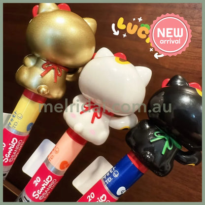 SANRIO | Hello Kitty Action Mascot Ballpoint Pen 0.7mm Black 30×170mmΦ10.5mm (Maneki Lucky Cat Gold)