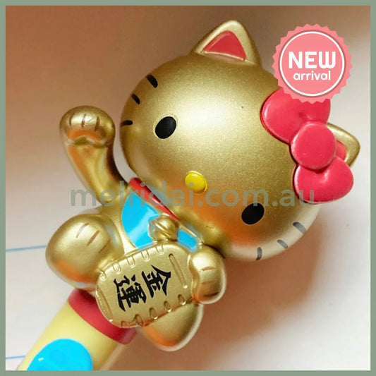 SANRIO | Hello Kitty Action Mascot Ballpoint Pen 0.7mm Black 30×170mmΦ10.5mm (Maneki Lucky Cat Gold)