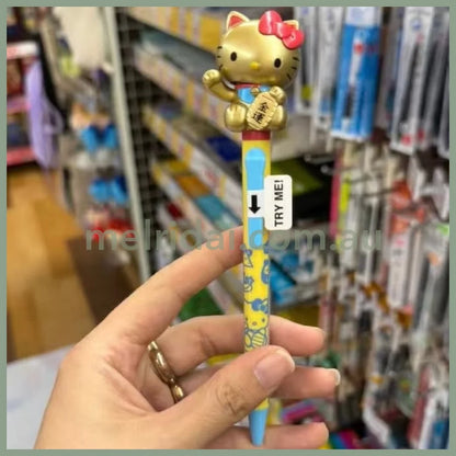 SANRIO | Hello Kitty Action Mascot Ballpoint Pen 0.7mm Black 30×170mmΦ10.5mm (Maneki Lucky Cat Gold)