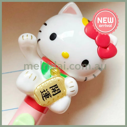 SANRIO | Hello Kitty Action Mascot Ballpoint Pen 0.7mm Black 30×170mmΦ10.5mm (Maneki Lucky Cat White)
