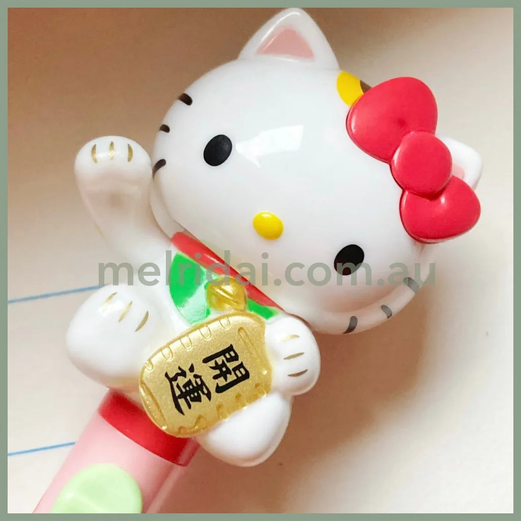 SANRIO | Hello Kitty Action Mascot Ballpoint Pen 0.7mm Black 30×170mmΦ10.5mm (Maneki Lucky Cat White)