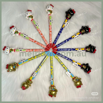 SANRIO | Hello Kitty Action Mascot Ballpoint Pen 0.7mm Black 30×170mmΦ10.5mm (Maneki Lucky Cat White)
