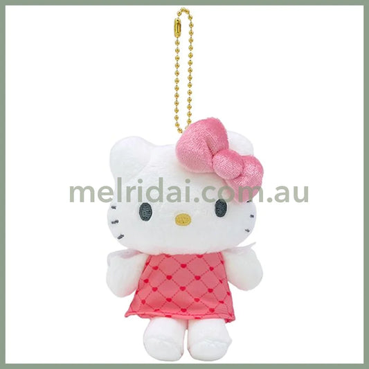 SANRIO | Hello Kitty Angel Red Mascot Holder Plush Keychain 10cm Approx. (50th Anniversary)