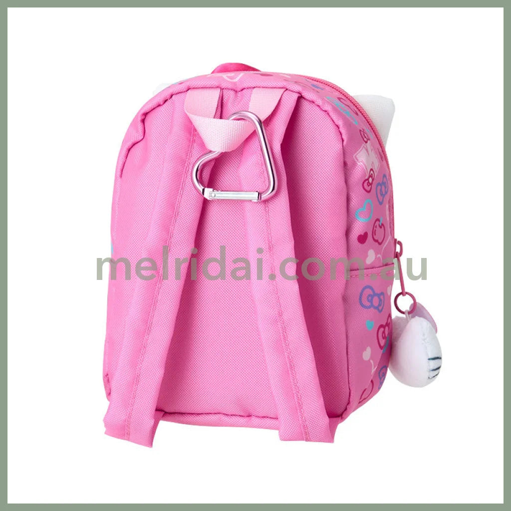 Sanrio | Hello Kitty Backpack-Shaped Pouch with Carabiner 12×8×15cm (Academy Kirameki Festival / School Festival)