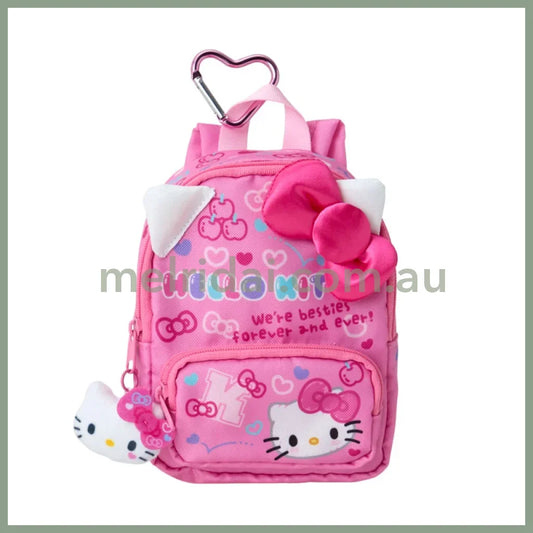 Sanrio | Hello Kitty Backpack-Shaped Pouch with Carabiner 12×8×15cm (Academy Kirameki Festival / School Festival)
