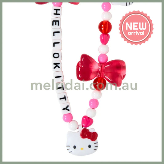 SANRIO | Hello Kitty Bead Strap with Mascot Phone Strap 50×8×160mm (Ribbon)