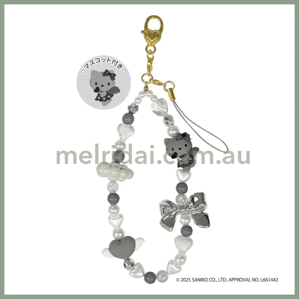 SANRIO | Hello Kitty Beaded Hand Strap Phone Charm 210 × 80 × 20mm (Grey Angel)