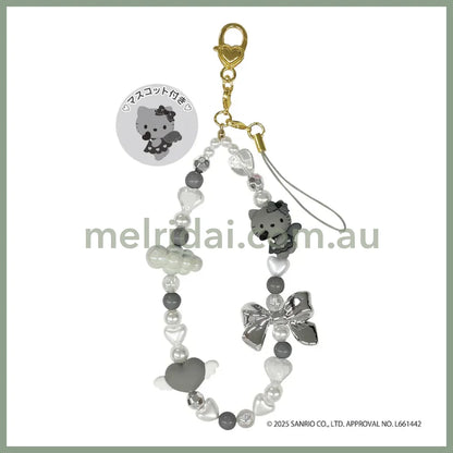 SANRIO | Hello Kitty Beaded Hand Strap Phone Charm 210 × 80 × 20mm (Grey Angel)