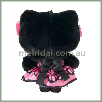 SANRIO | Hello Kitty Black Plush Keychain Bag Charm Mascot Holder 160×60×110mm (Butterfly)