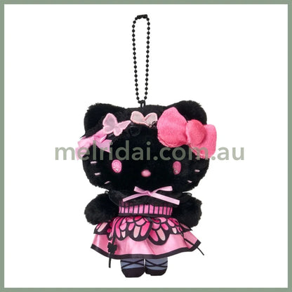SANRIO | Hello Kitty Black Plush Keychain Bag Charm Mascot Holder 160×60×110mm (Butterfly)