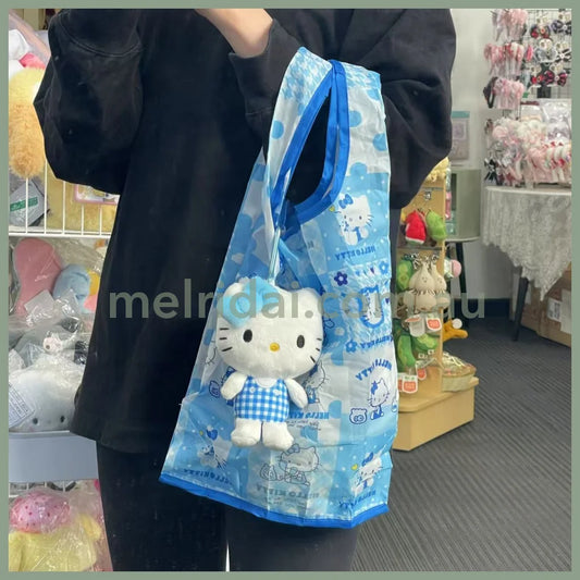 SANRIO | Hello Kitty Blue Shopping/Eco Bag with Pouches & Keychain Type