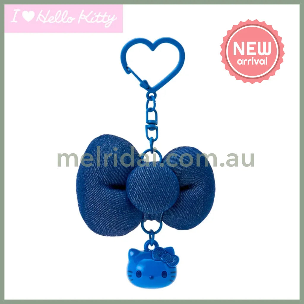 SANRIO | Hello Kitty Blue Swaying Ribbon Charm Keychain 65×30×45mm (I Love Hello Kitty)