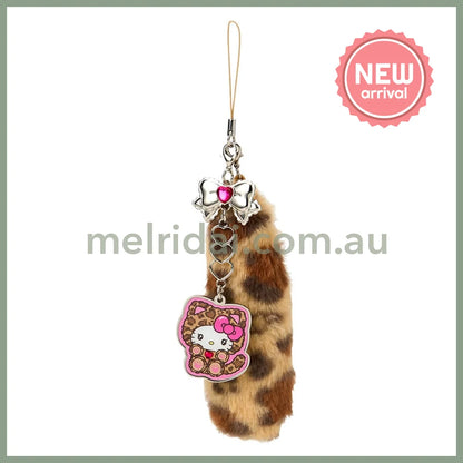 SANRIO | Hello Kitty Brown Dangling Tail Mascot Strap 40×40×130mm (Leopard Gal Cat)