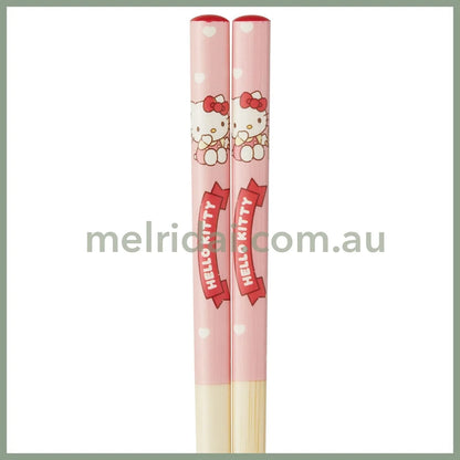 SANRIO | Hello Kitty Ceramic Bowl 600ml and Bamboo chopsticks Set 21cm (Bowl - Dishwasher Safe)
