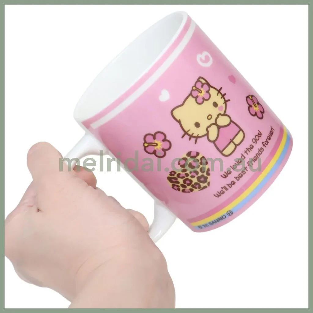 SANRIO | Hello Kitty Ceramic Mug 121×90×80mm (Tan Swimsuit Party Y2K Tan Pink)