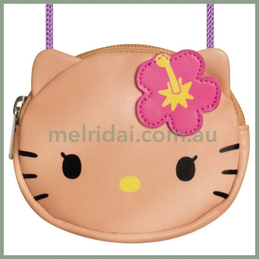 SANRIO | Hello Kitty Coin Case Hibiscus Shoulder Bag Tanned Kitty Y2K H90 x W110 x D25mm