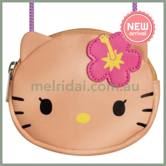 SANRIO | Hello Kitty Coin Case Hibiscus Shoulder Bag Tanned Kitty Y2K H90 x W110 x D25mm