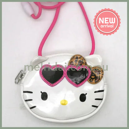 SANRIO | Hello Kitty Coin Case Shoulder Bag Tanned Kitty Ribbon Leopard H90 x W110 x D25mm