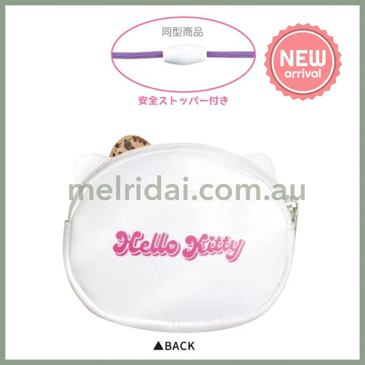 SANRIO | Hello Kitty Coin Case Shoulder Bag Tanned Kitty Ribbon Leopard H90 x W110 x D25mm