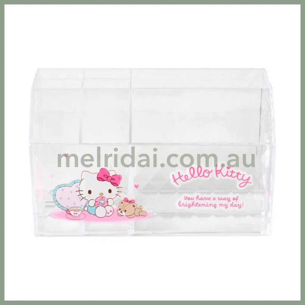 SANRIO | Hello Kitty Cosmetic Desk Organizer 170×93×100mm (Relaxing)