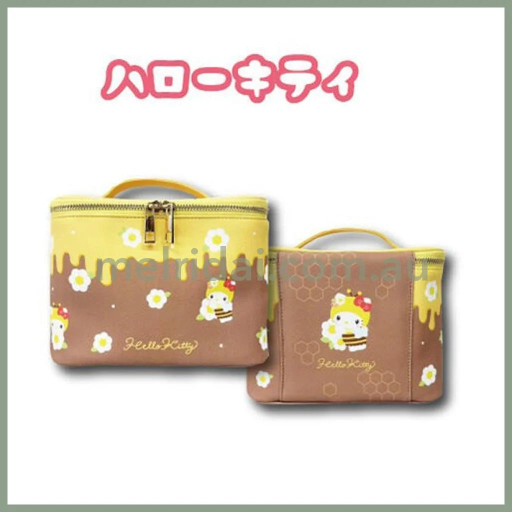 SANRIO | Hello Kitty Cosmetic Pouch with Mirror 150×200x200mm (Bee)
