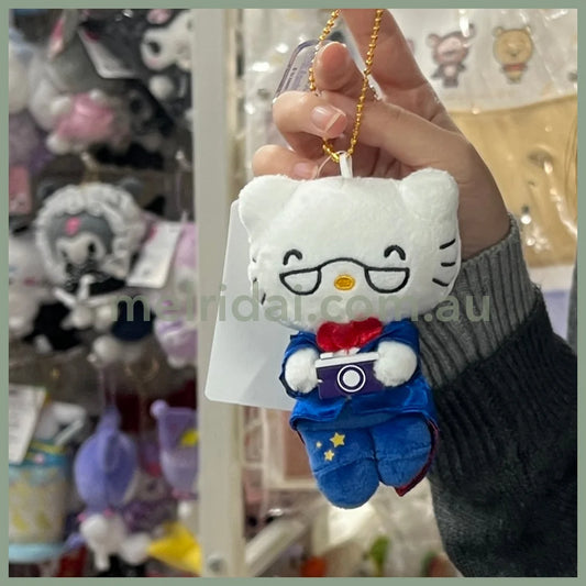 Sanrio | Dad George White Mascot Holder Keychain (Hello Kitty 50Th Anniversary)