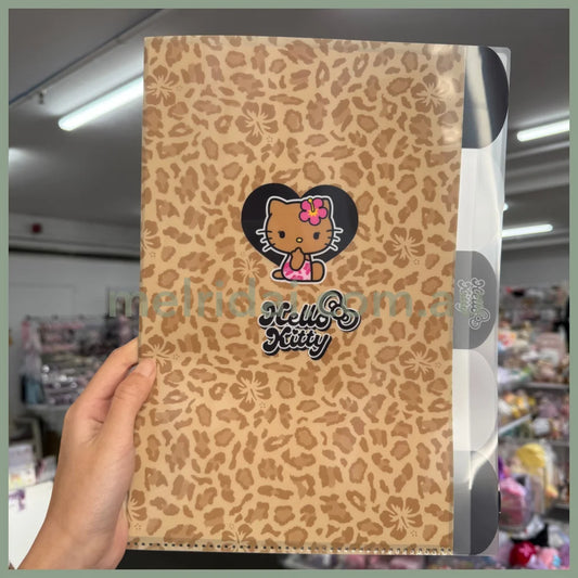 SANRIO | Hello Kitty Die-cut 5-index Clear A4 File Folder Document Organizer Storage 5 Pockets H310 x W225 x D1mm (Tan