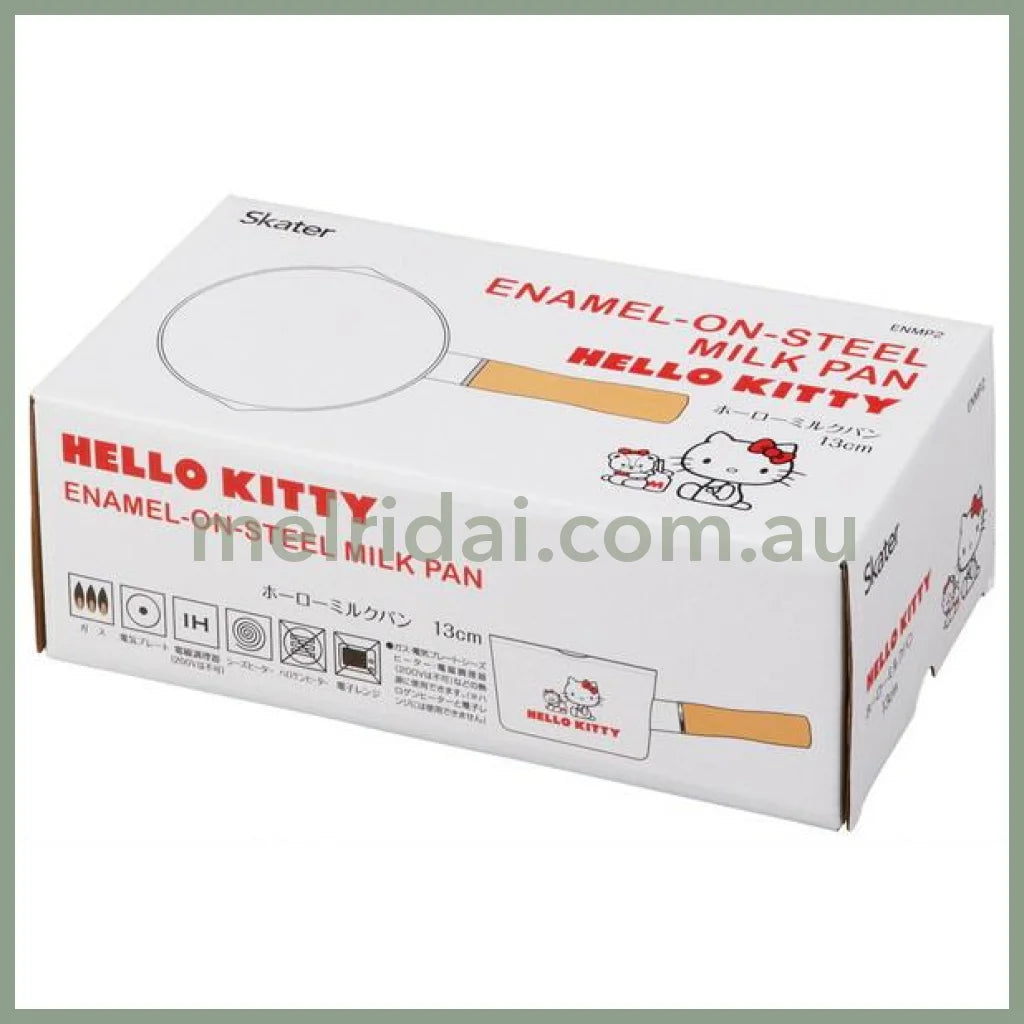 Sanriohello Kitty Enameled Milk Pot 13Cm 0.8L
