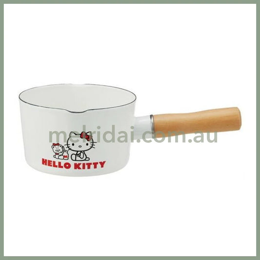 Sanriohello Kitty Enameled Milk Pot 13Cm 0.8L