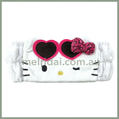 SANRIO | Hello Kitty Face Hairband Hair Band 40 x 169 x 214mm (Heart Sunglasses Wink Leopard Print)