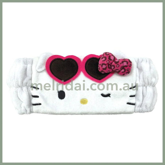 SANRIO | Hello Kitty Face Hairband Hair Band 40 x 169 x 214mm (Heart Sunglasses Wink Leopard Print)
