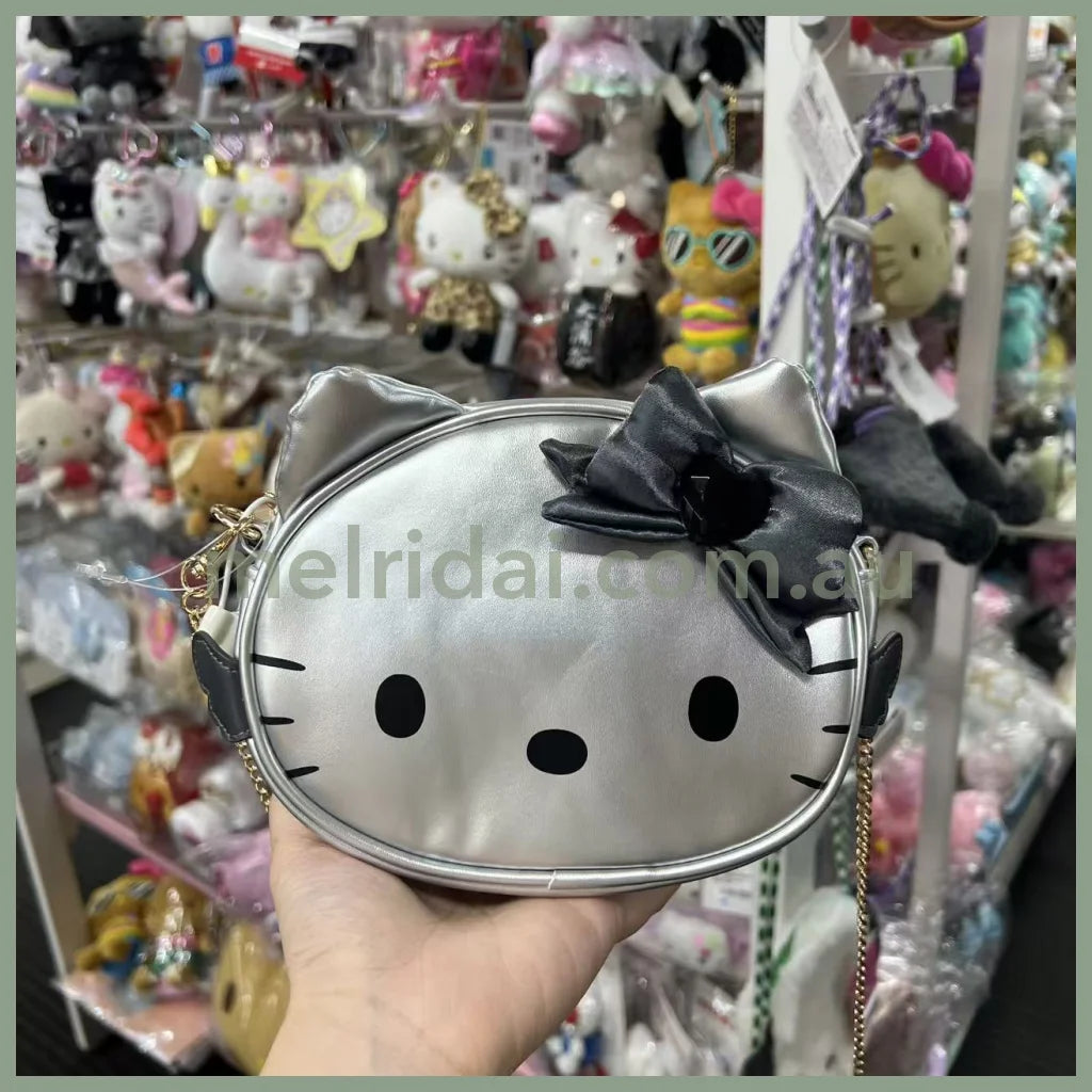 SANRIO | Hello Kitty Face-shaped Shoulder Bag 150×225×60mm (Grey Angel)