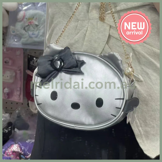 SANRIO | Hello Kitty Face-shaped Shoulder Bag 150×225×60mm (Grey Angel)